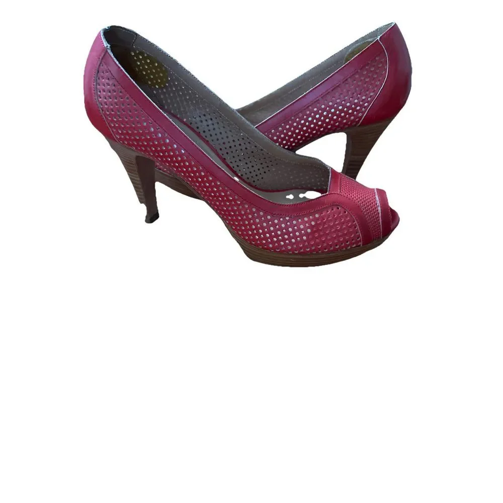 Fratelli Rosetti Red Heels Made In Italy Size 37.5/7.5 US - Picture 2 of 6